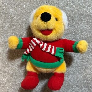 Disney Winnie The Pooh Christmas Plush Beanbag Earmuffs Scarf‎ 1997